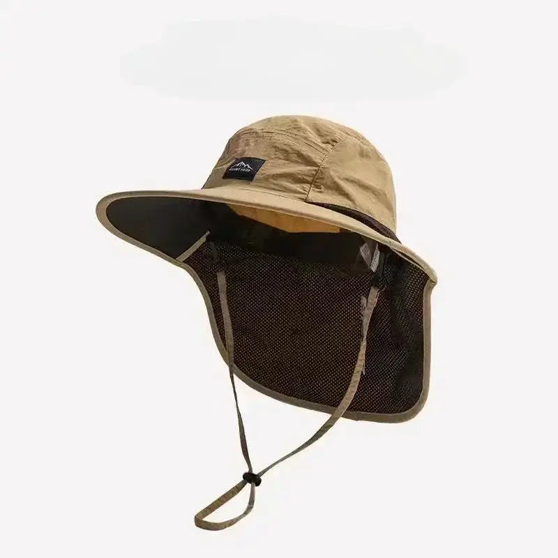 Unisex Wide Brim Bucket Hat With Neck Sun Protection For Outdoor UV Quick Dry Panama Style Fishing Hiking
