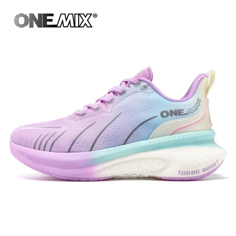 ONEMIX Cushioning Running Shoes For Men And Women Heavy Runners Lace Up Non Slip Outdoor Athletic Sneakers