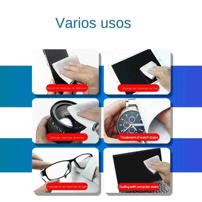 Polishing cloth for Apple devices from Simples Market; white screen cleaner for iPhone, iPad, Mac, Watch, lenses.