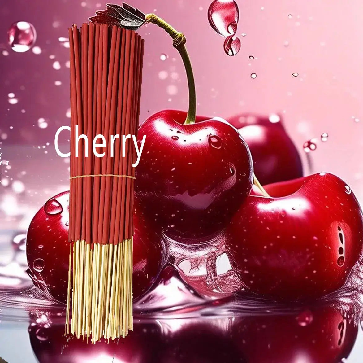 Handmade Cherry Fragrance Incense Sticks 22 Cm Indoor Outdoor Use For Yoga Meditation Camping Travel