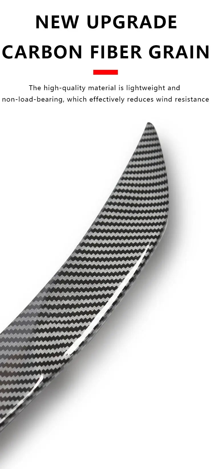 Carbon fiber pattern ABS spoiler for Tesla Model Y Juniper 2025, high-performance trunk wing by Simples Market