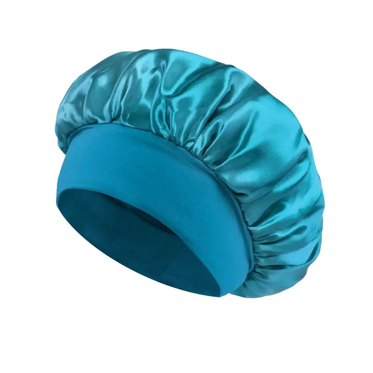 SilkGuard Satin Bonnet For Women With Wide Brim Sleep Hat And Elastic Band For Hair Protection