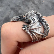 Dragon Rings Gothic Punk Style Pterosaur Wings Opening Adjustable Rings For Men And Women Vintage Jewelry Gifts