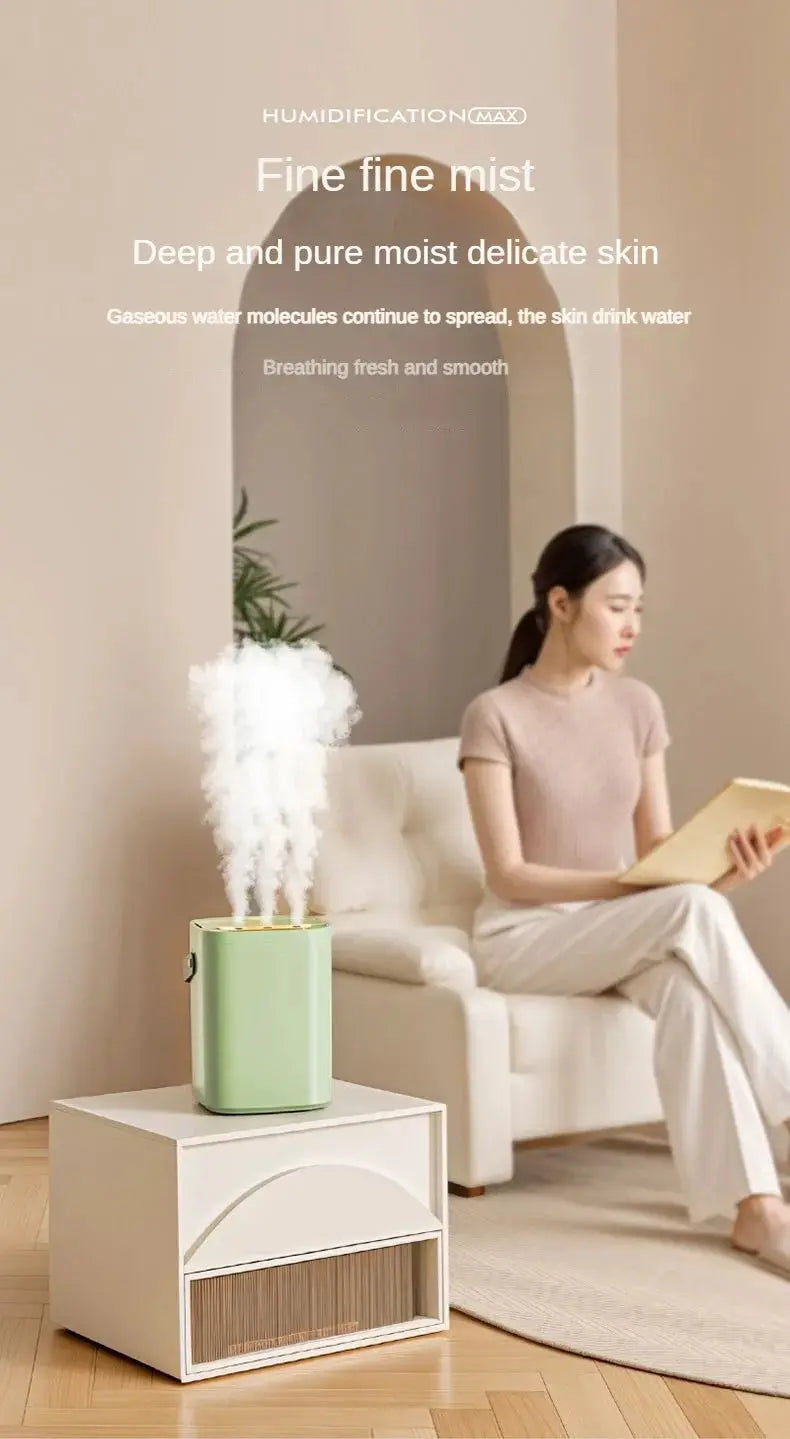 1 set of three nozzle night light humidifier 1.8L large capacity double filter aromatherapy machine mute bedroom car mounted spr