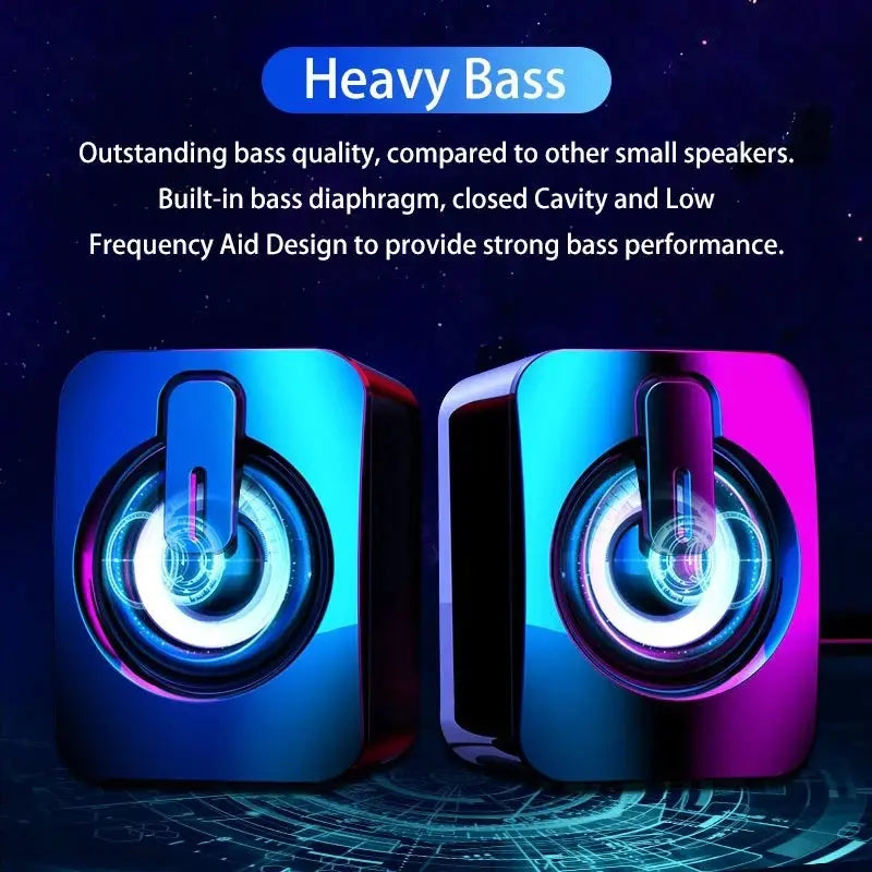 Simples Market computer speaker pair, wireless Bluetooth portable sound boxes in blue and purple