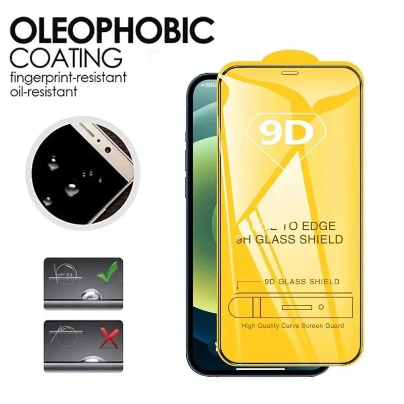 NovaGuard 9D Tempered Glass Screen Protector For iPhone XR X XS Max 11 12 13 14 Pro Max Full Coverage Clarity