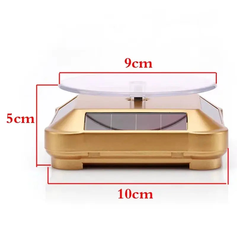 Solar Showcase 360 Degree Automatic Rotating Jewelry Display Stand For Necklace Bracelet Watch And Phone