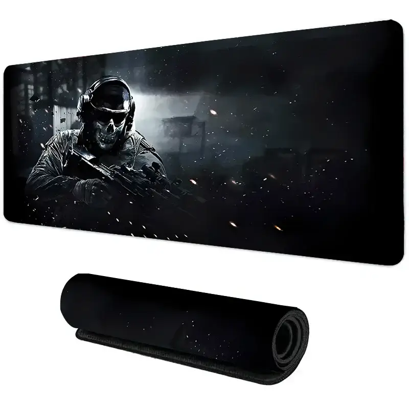 Grim Reaper Gaming Mouse Pad Hooded Skull Sniper Stealth Design Non Slip Rubber Base Desk Mat For Horror Esports PC