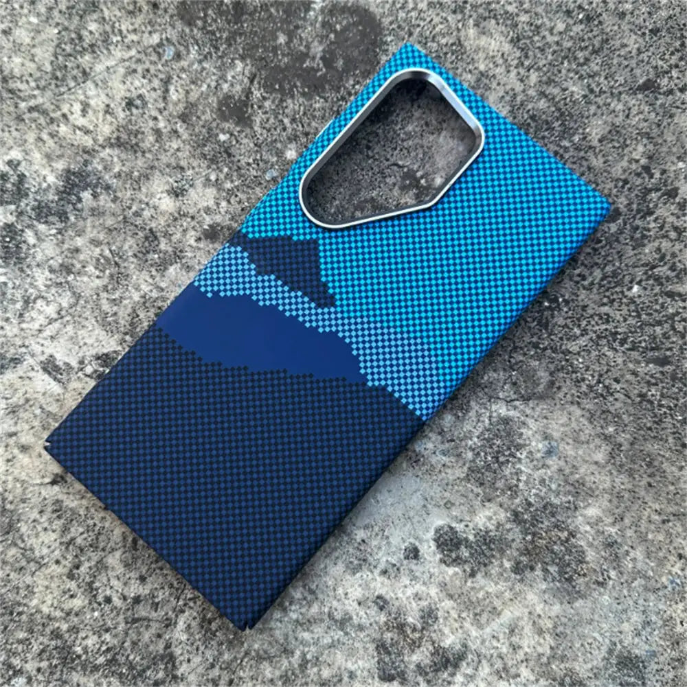 MagSafe Kevlar carbon fiber case for Samsung Galaxy S26/S25 Ultra/S24 Plus by Simples Market, blue