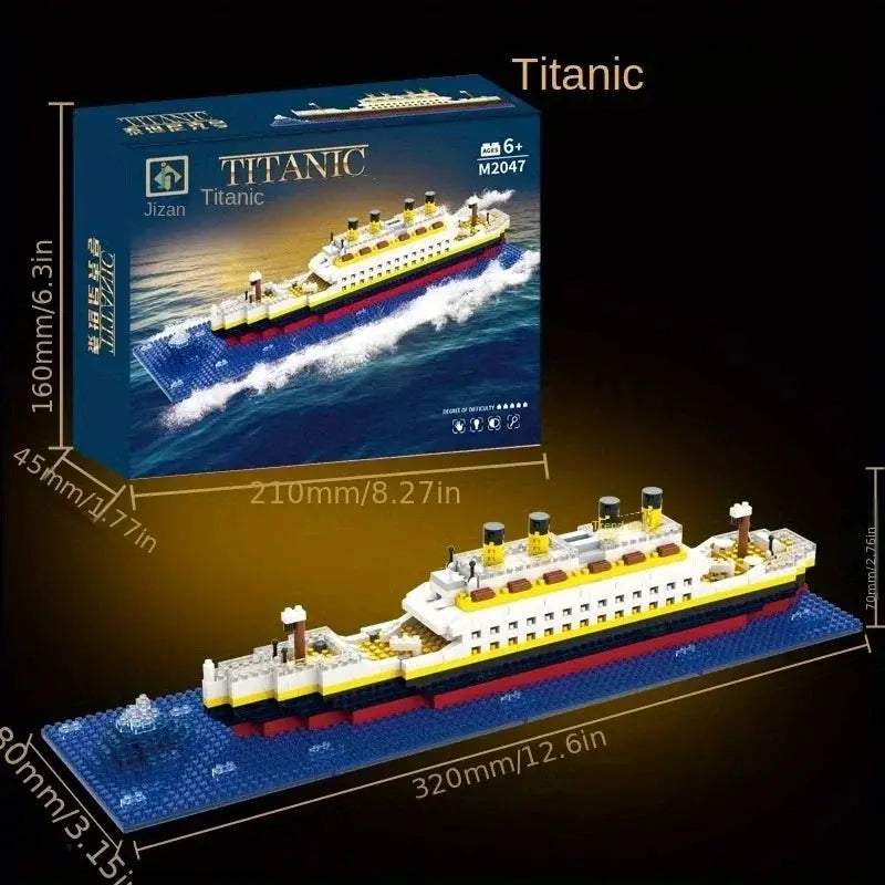 Titanic Cruise Ship Miniature Building Block Set for Couples Gifts Boutique Decor Display