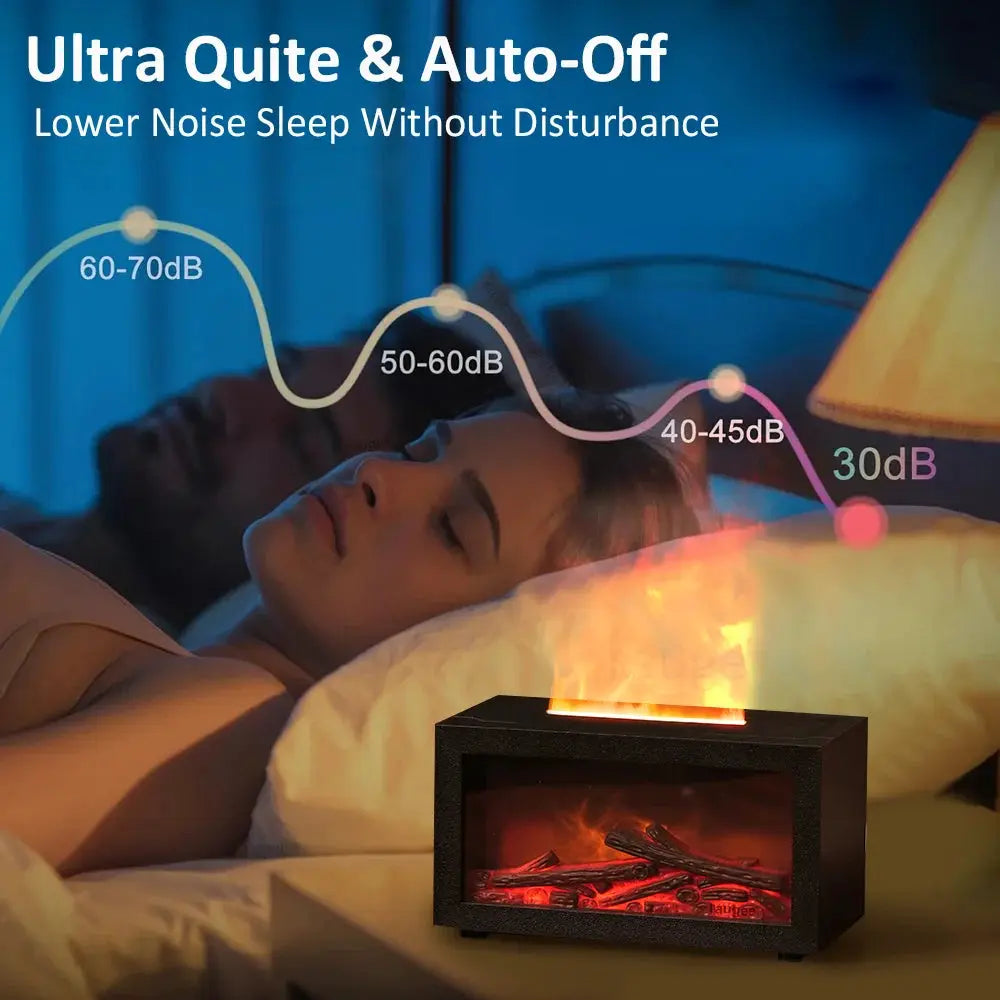 Fireplace Humidifier Aroma Flame Diffuser For Home Room With Essential Oil Aromatherapy