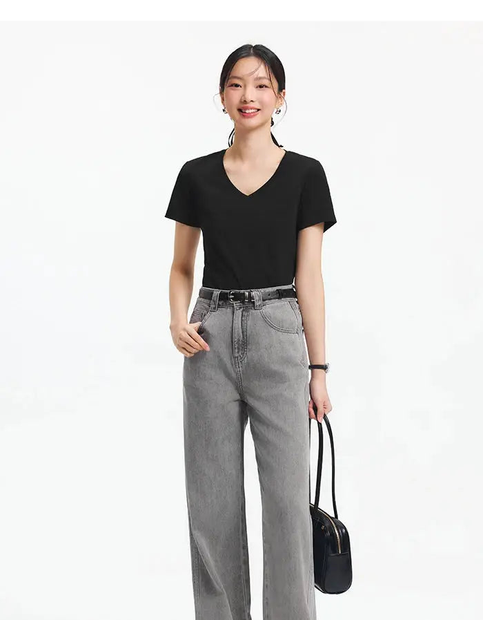 Semir Jeans Women Cool Feeling Wide Leg Floor Length Pants Summer 2025