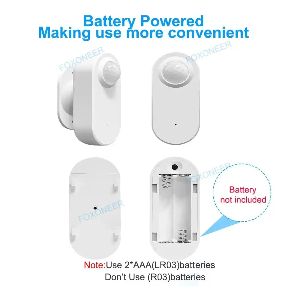 Smart Zigbee human presence sensor with 24G mmWave radar and PIR, luminance detection, battery powered