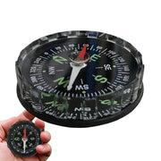 Simples Market waterproof hiking compass; two black-dial compasses with green cardinal marks and red needles.