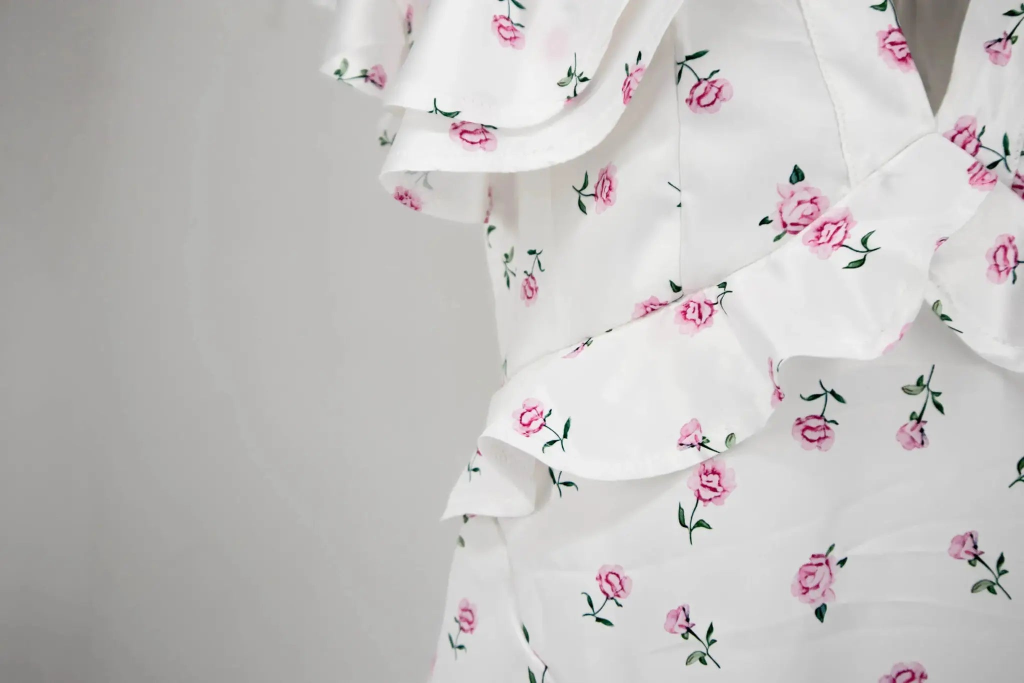 Women's 2026 Spring Summer Ruffled Floral Short Skirt Dress V Neck