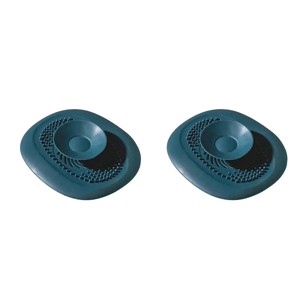 2-pack Simples Market teal blue bathroom hair catcher drain covers for shower floor drains