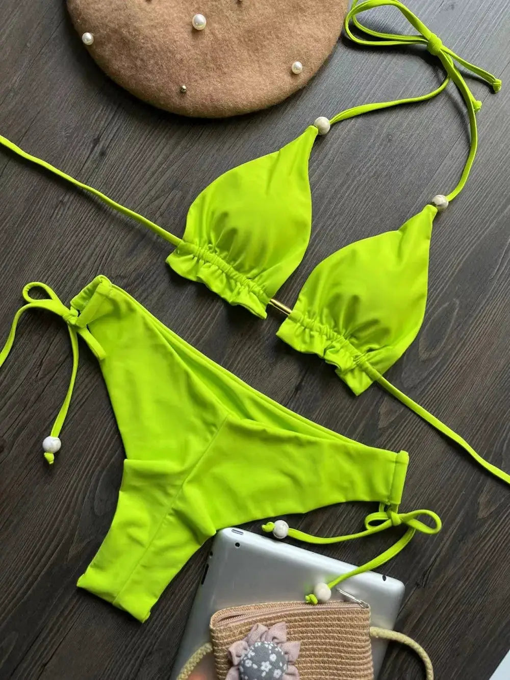 Ruotongsept 2025 New Sexy 13 Color Triangle Bikini Set For Women Push Up Brazilian Swimwear Beachwear