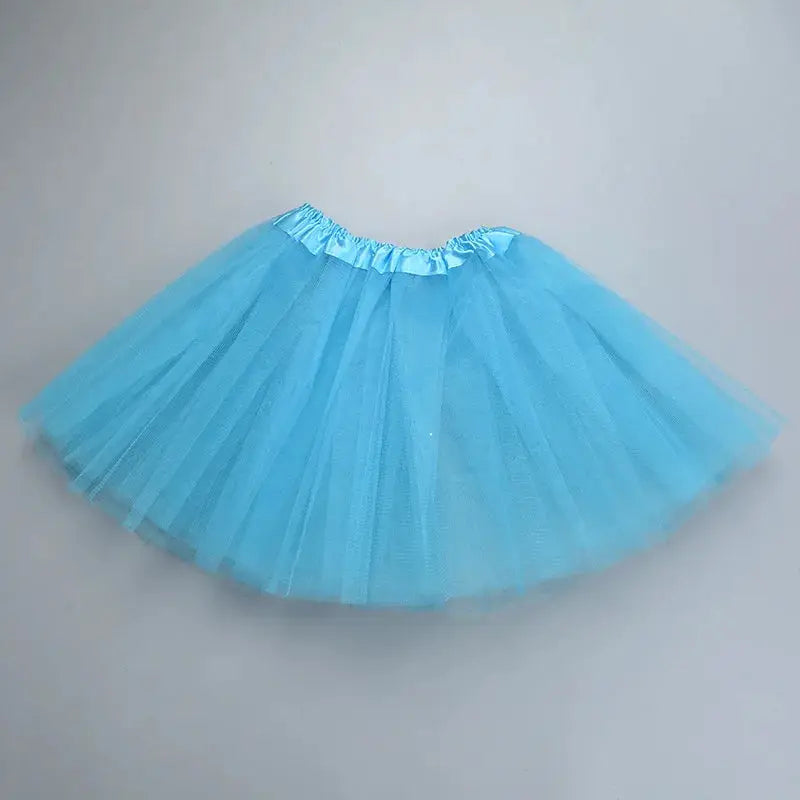 DreamDance Girls Elastic Ballet Tutu Skirt Three Layer Tulle Satin Waistband For Full Ball Gown Look Ages 2 To 8