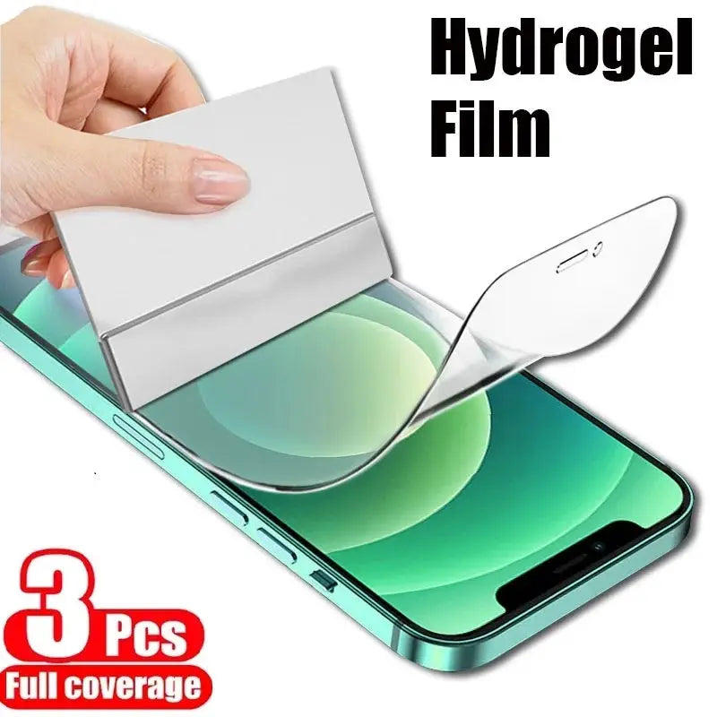NovaShield 3 Pack Soft Hydrogel Screen Protectors For iPhone 7 Through 16 Pro Max XS XR X Plus Full Coverage TPU Film