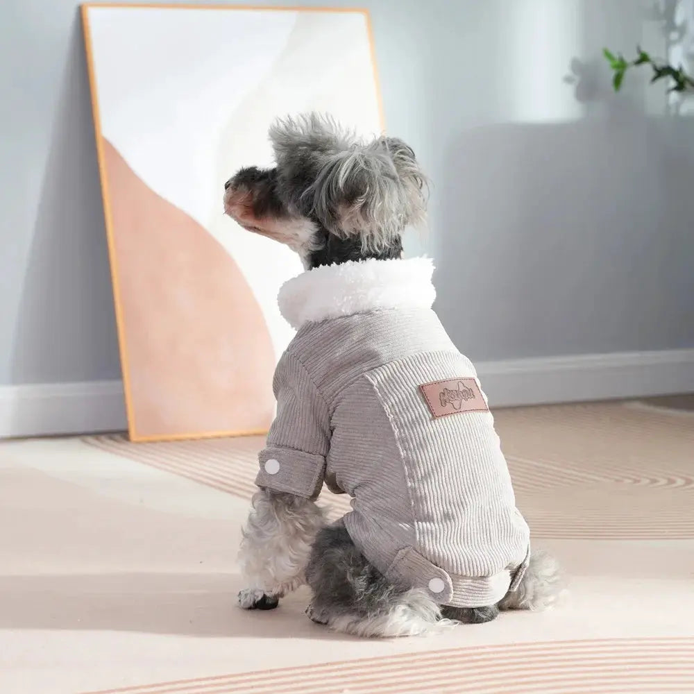 Autumn Winter Fleece Warm Dog Jacket Coat For Small Medium Dogs And Cats Cozy Thickened Schnauzer Pug Outfit