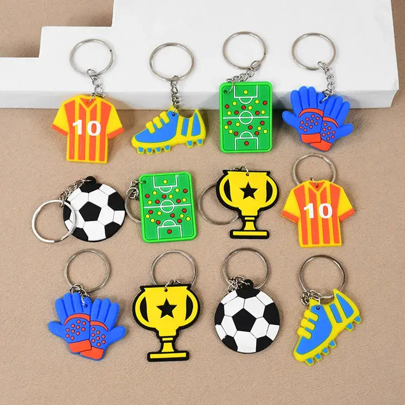 Soccer Theme Party Favors Set Bracelets Keychains Pin Ball Maze Toys
