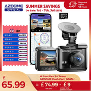 AZDOME Dash Cam GS63H 4K front car camera with built-in GPS, WiFi, 2.4in screen
