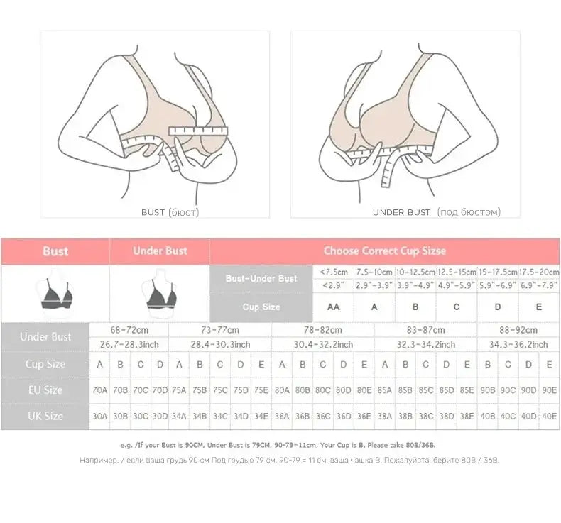 Birdtree lace bralette; 93% silk/7% spandex, wireless triangle cups, front closure, beige with size chart