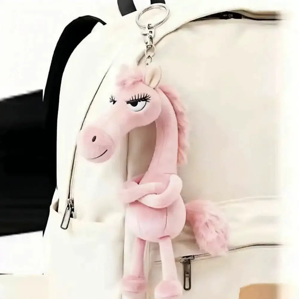 Plush Arrogance Pony Keychain For Women Bag Pendant Decor Cute Plush Horse Car Keychain Party Gift Accessory