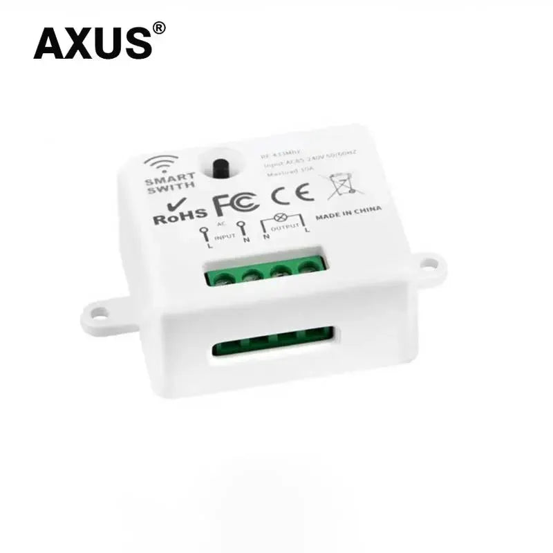 Wireless RF 433MHz Light Wall Switch Relay Receiver For LED Lamps 1 2 3 Gang Panel Remote Control 10A 110V 220V