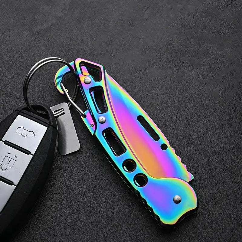 Folding Fruit Knife Stainless Steel Pocket Knife With Non Slip Handle For Kitchen And Fruit And Meat Slicing