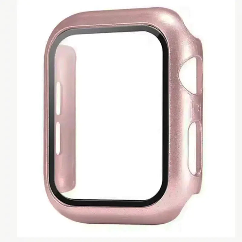 Tempered glass Apple Watch case rose gold for 38–46mm with screen protector