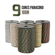 100m 50m 550 Paracord 9 Core Military Standard 4mm Outdoor Parachute Cord Survival Umbrella Tent Lanyard