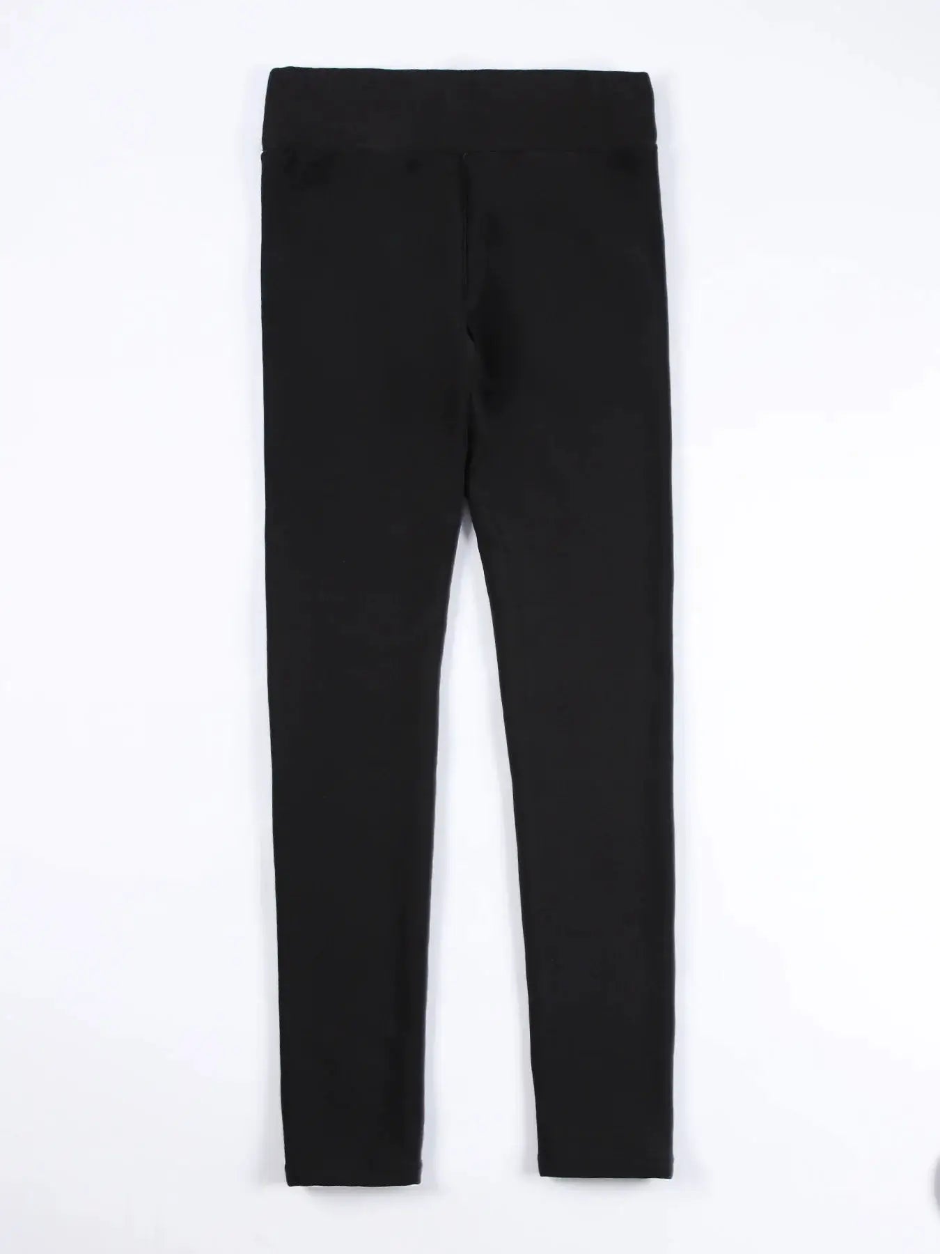 Simples Market women's high-waist fleece-lined black leggings with pockets, thermal and stretchy slim fit.