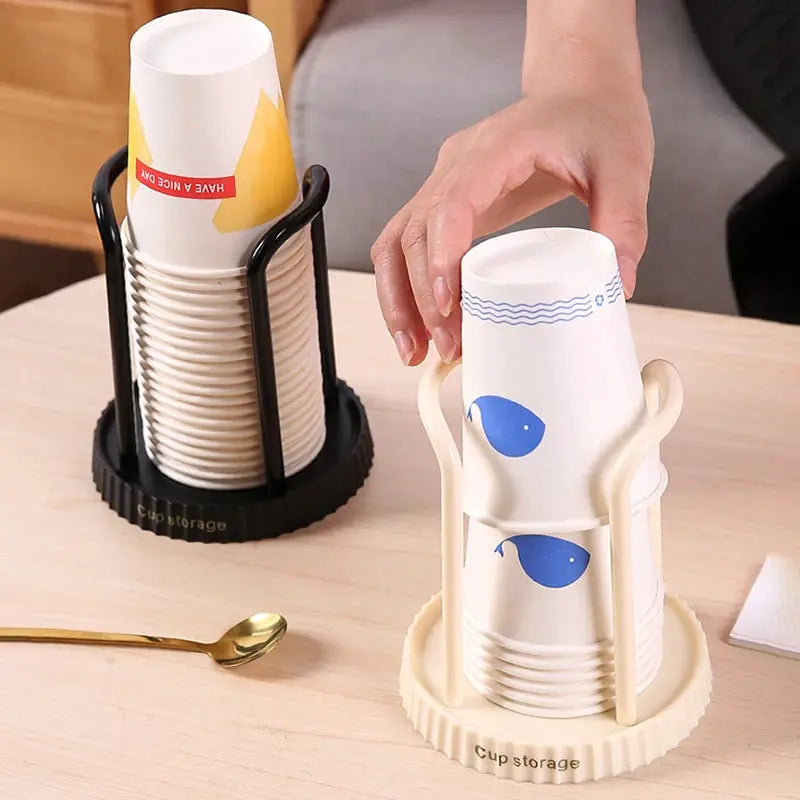 Disposable Paper Cup Holder Desktop Storage Rack For Living Room Dining Room Kitchen Cup Organizer Beverage Station