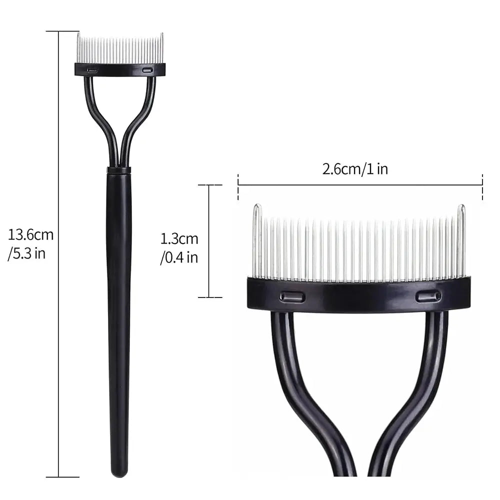 Steel Needle Eyelash Comb Semi Arc Portable Grafting Tool For False Eyelashes Lash Molding Tools
