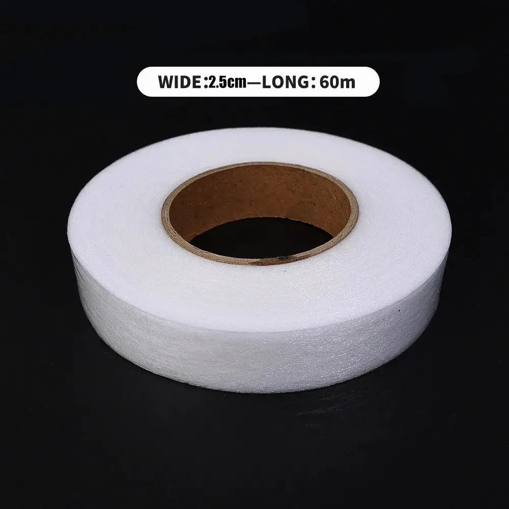 60M Double Sided Interlining Adhesive Tape Non Woven Iron On Hem Tape For DIY Sewing And Pants Hem Repair