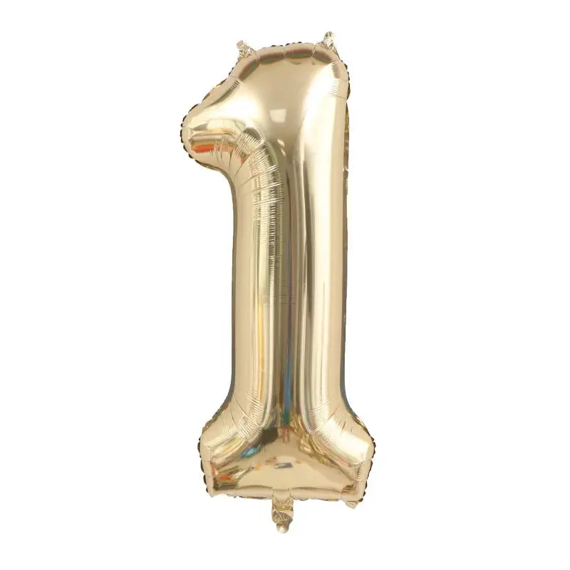 40 Inch White Gold And Light Gold Digital Foil Balloon For Girls Birthday Party Helium Ready Big Number 0 9