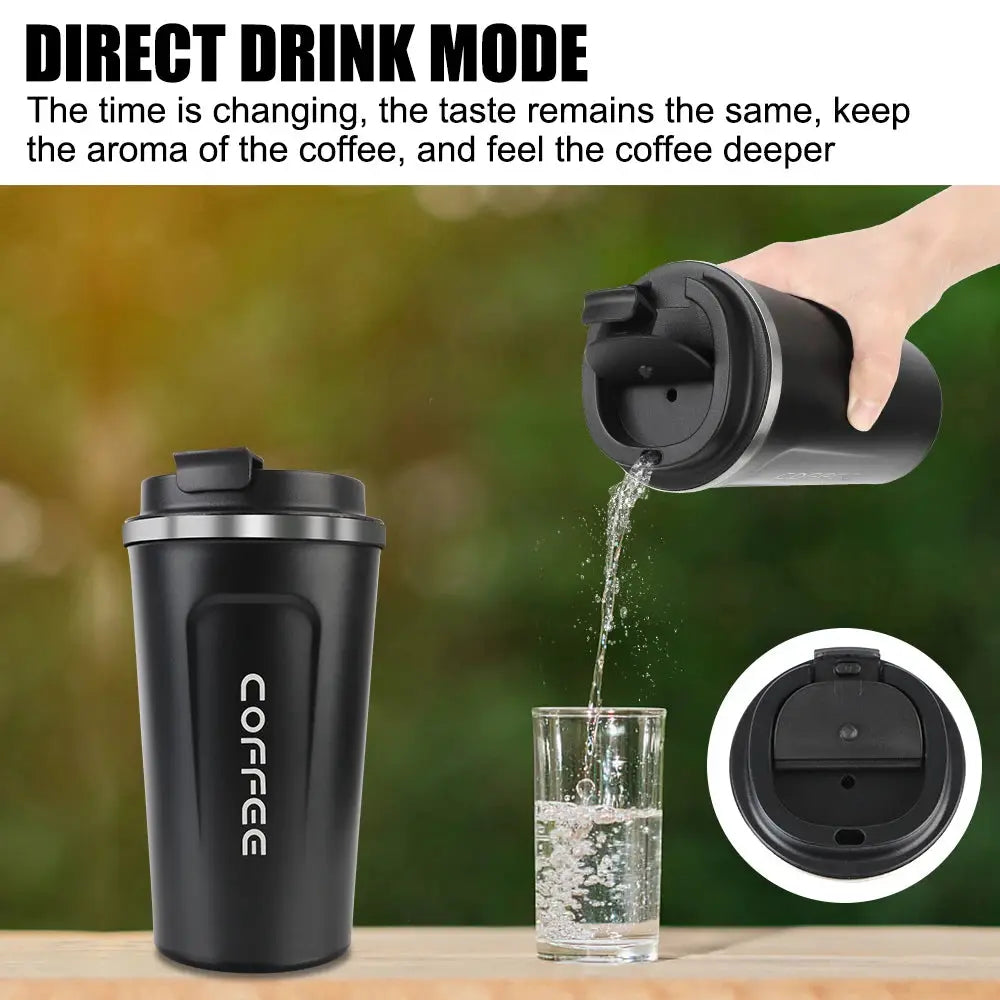 Thermo Cafe Car Thermos Travel Mug 380 And 510 Milliliters Leakproof Double Wall Stainless Steel