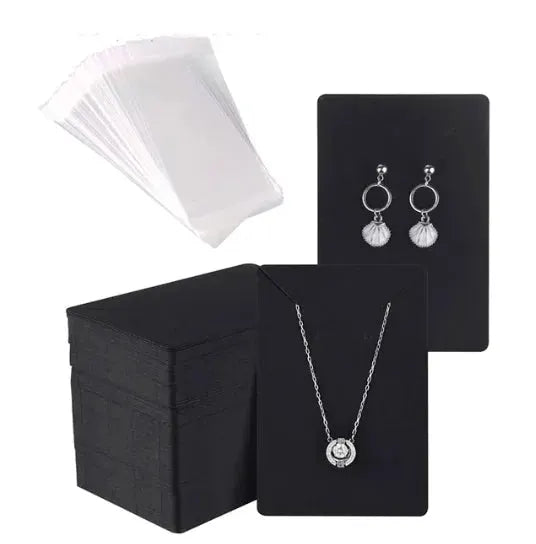 50 Pcs Blank 6x9cm Necklace Earring Jewelry Cards Paper Display Tags For Jewelry Making