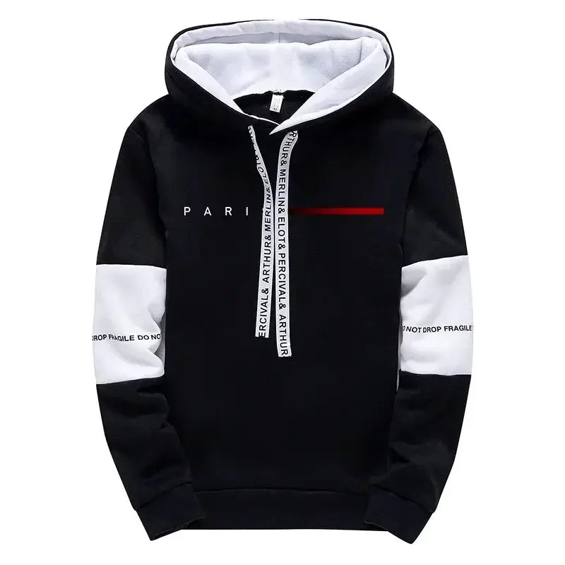 Men's Hooded Sweatshirt And Jogger Set Paris Fashion Streetwear Minimalist Logo Pullover Hoodie All Season Casual Sports