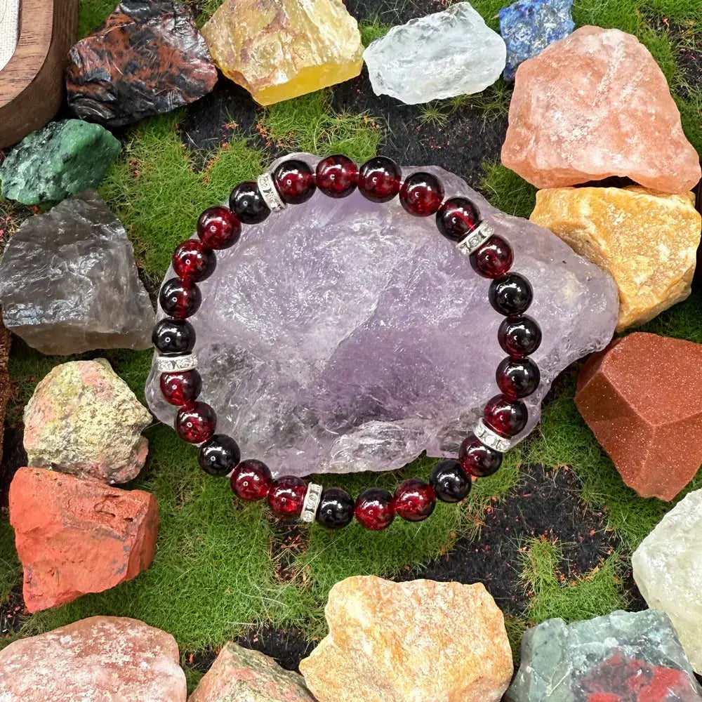 Unisex Anti Anxiety Bohemian Style Glass Bead Bracelet For Stress Relief Calming Mental Balance And Communication