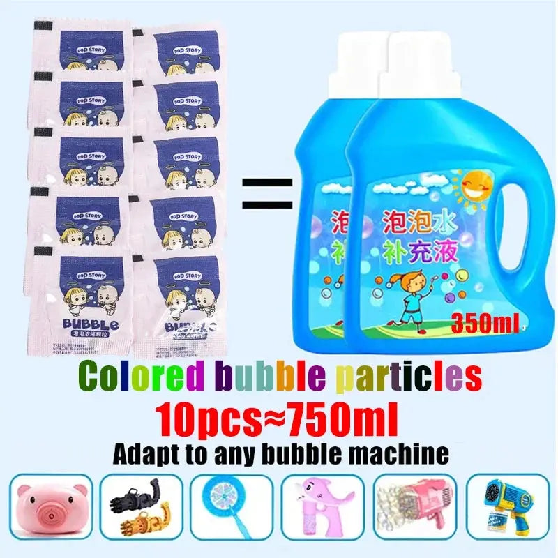 Colorful Bubble Concentrated Granules For Bubble Machines And Bubble Guns 750ml Supplement Liquid