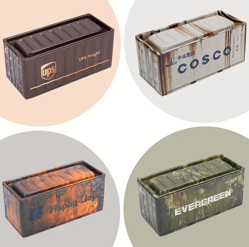 Mini Iron Storage Box Miniature Desktop Organizer Sea Freight Container Design Creative Decoration For Collectors Gift