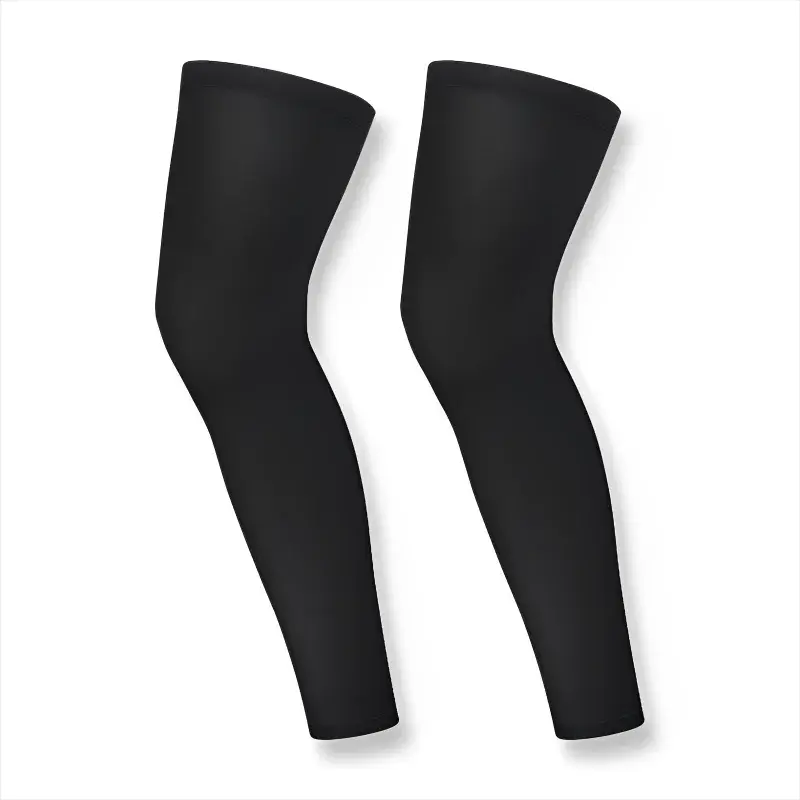 2 Pack Ice Silk Leg Sleeves For Summer Running And Cycling UV Protection Compression Non Slip Cooling Leg Warmers