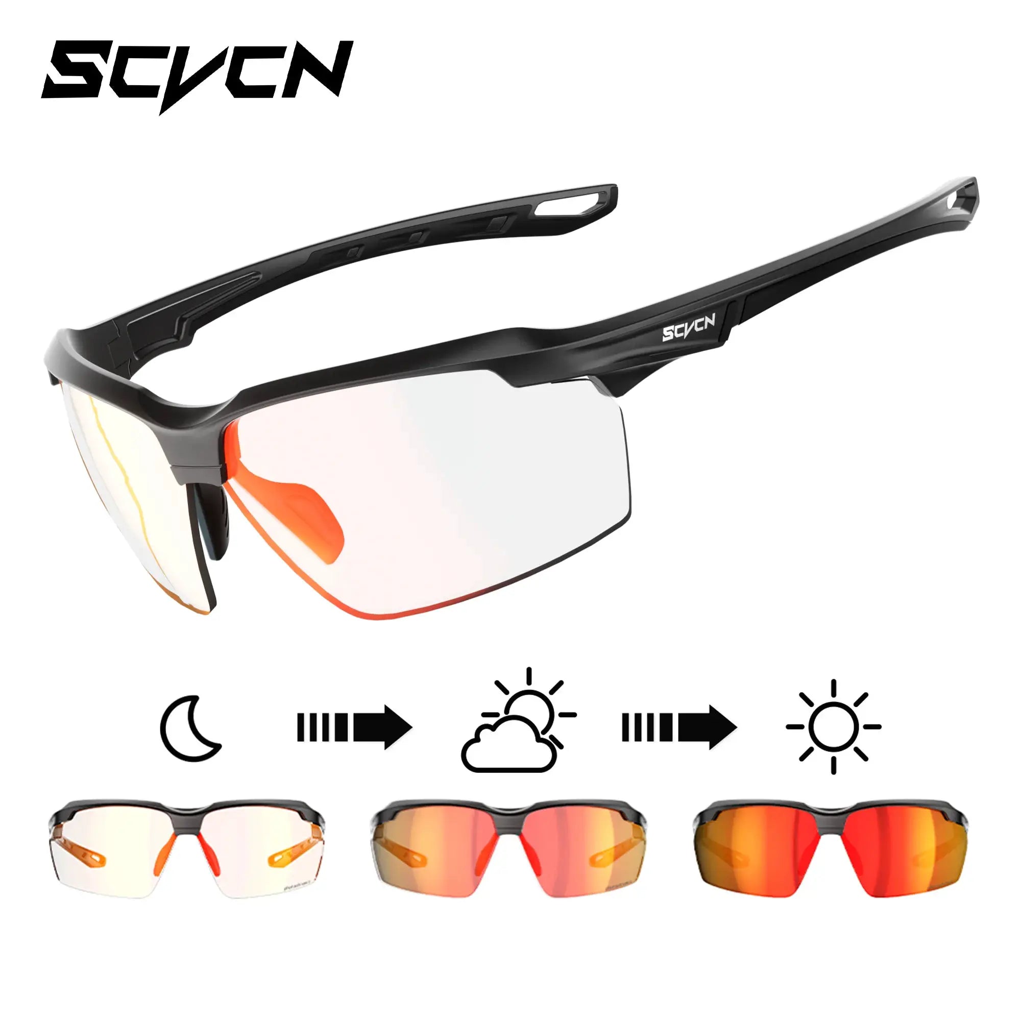 SCVCN Explosion Proof Airsoft Eyewear With Photochromic Polarized Lenses For All Lighting Conditions