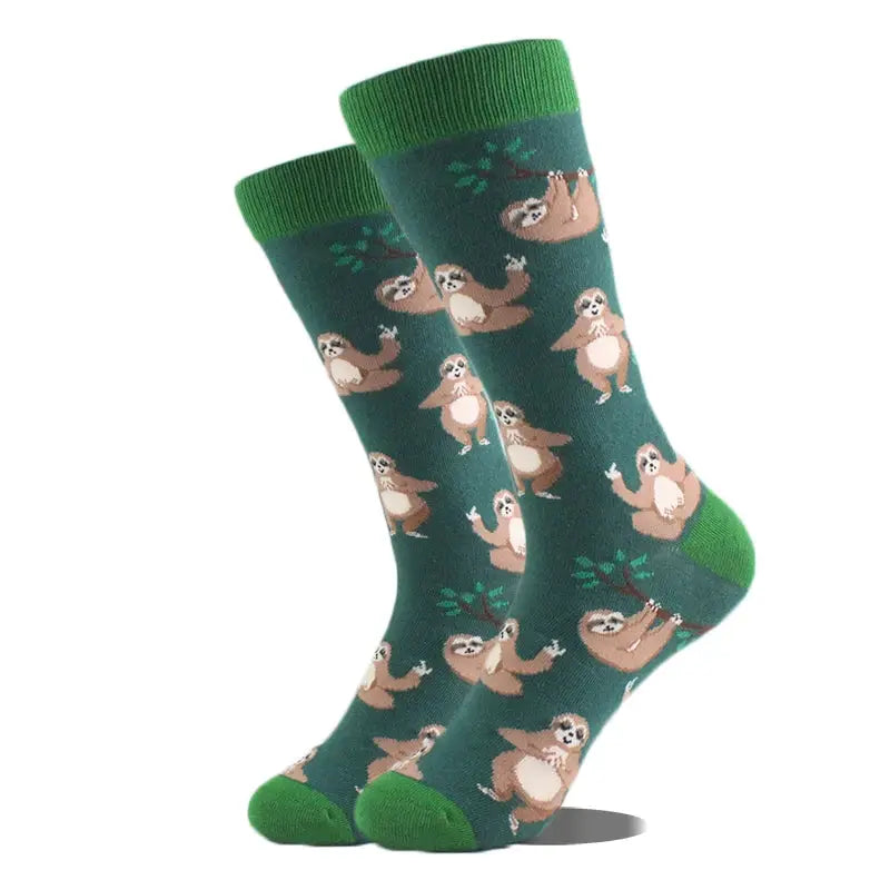 Cotton Happy Funny Socks For Men Women Unisex Crew Socks Alien Planet Shark Dinosaur Novelty Design