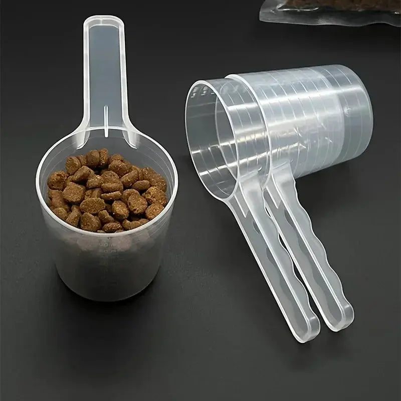 Pet Measuring Spoon Transparent With Graduation Marks 100ml Durable Plastic For Easy Dog And Cat Feeding