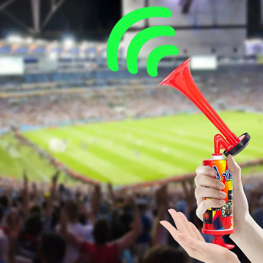 Portable Air Horn With Hand Pump Loud Stadium Sound for Soccer Events