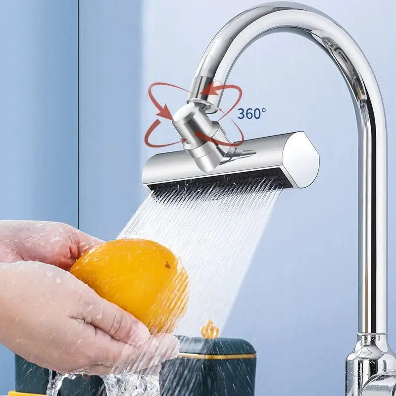 Chrome kitchen faucet spray nozzle with 360° swivel and three spray modes
