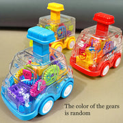 Transparent Gear Car Toy With Inertia Pull Back Action For Kids Boys And Girls Battery Free Educational Gift